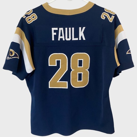 Vintage NFL Reebok St. Louis Rams Jersey Youth Large Marshall Faulk #28 Football - Picture 3 of 13